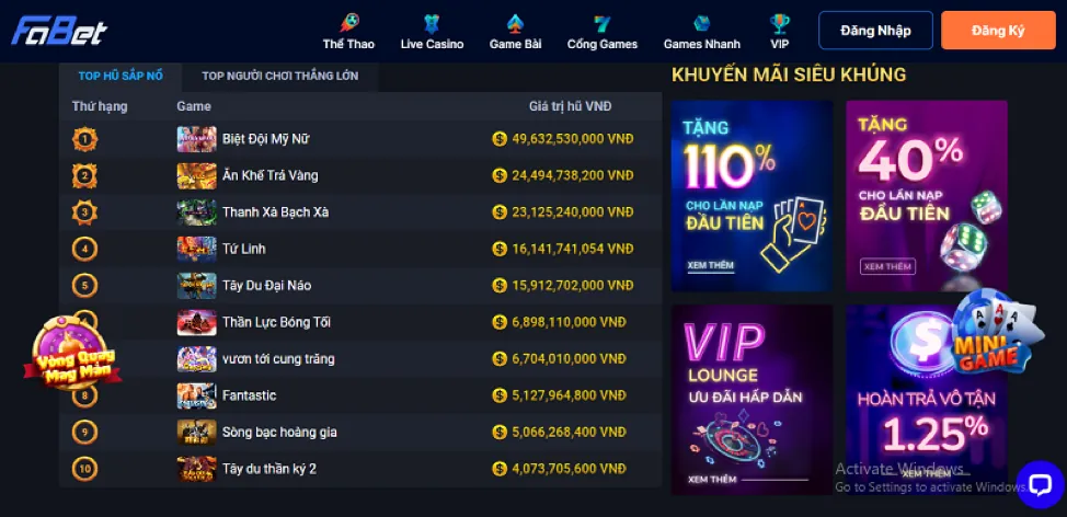 Chương trình VIP độc quyền của hu888 nhà cái