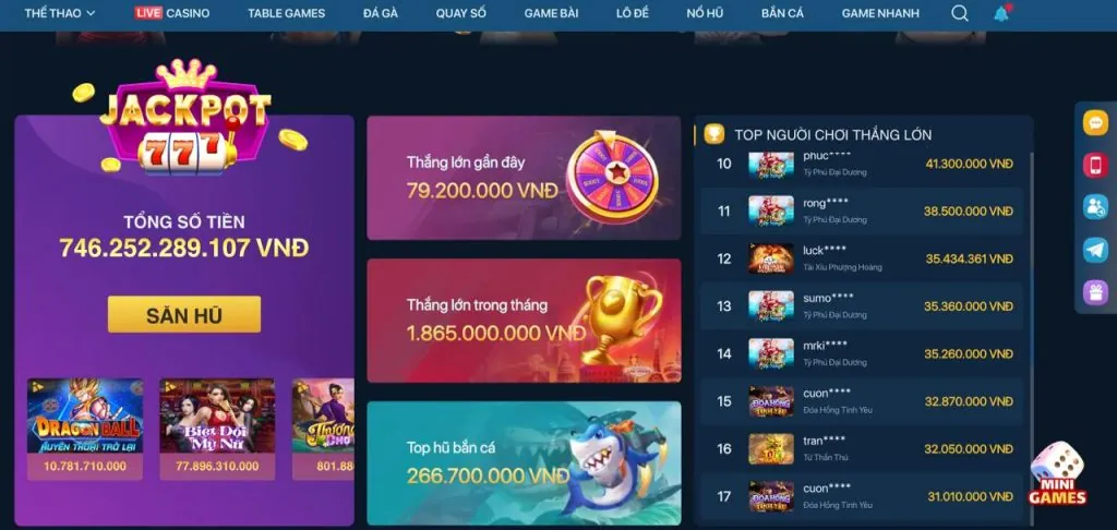 Đa dạng trò chơi tại hu888 nhà cái